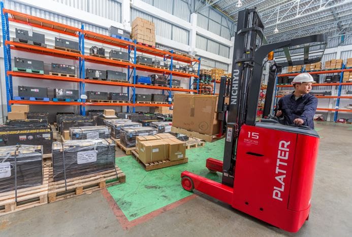 Nichiyu Narrow Aisle Stand-on Reach Truck 1400 - 3000kg